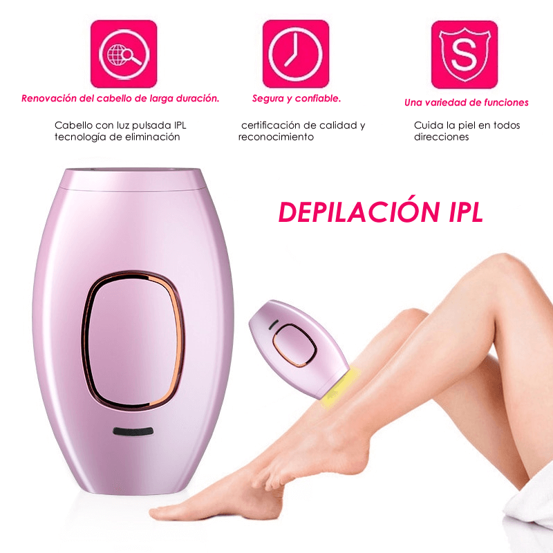 Depiladora Láser IPL Portátil – Elimina el vello sin dolor desde casa