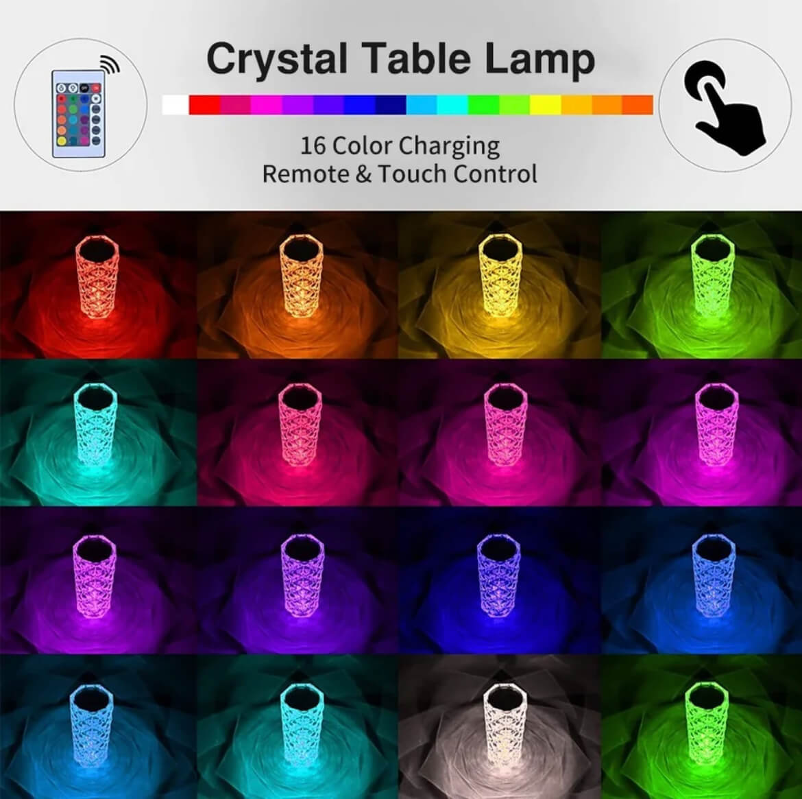 Lámpara Diamante 3D: Ilumina tus sueños con estilo y color