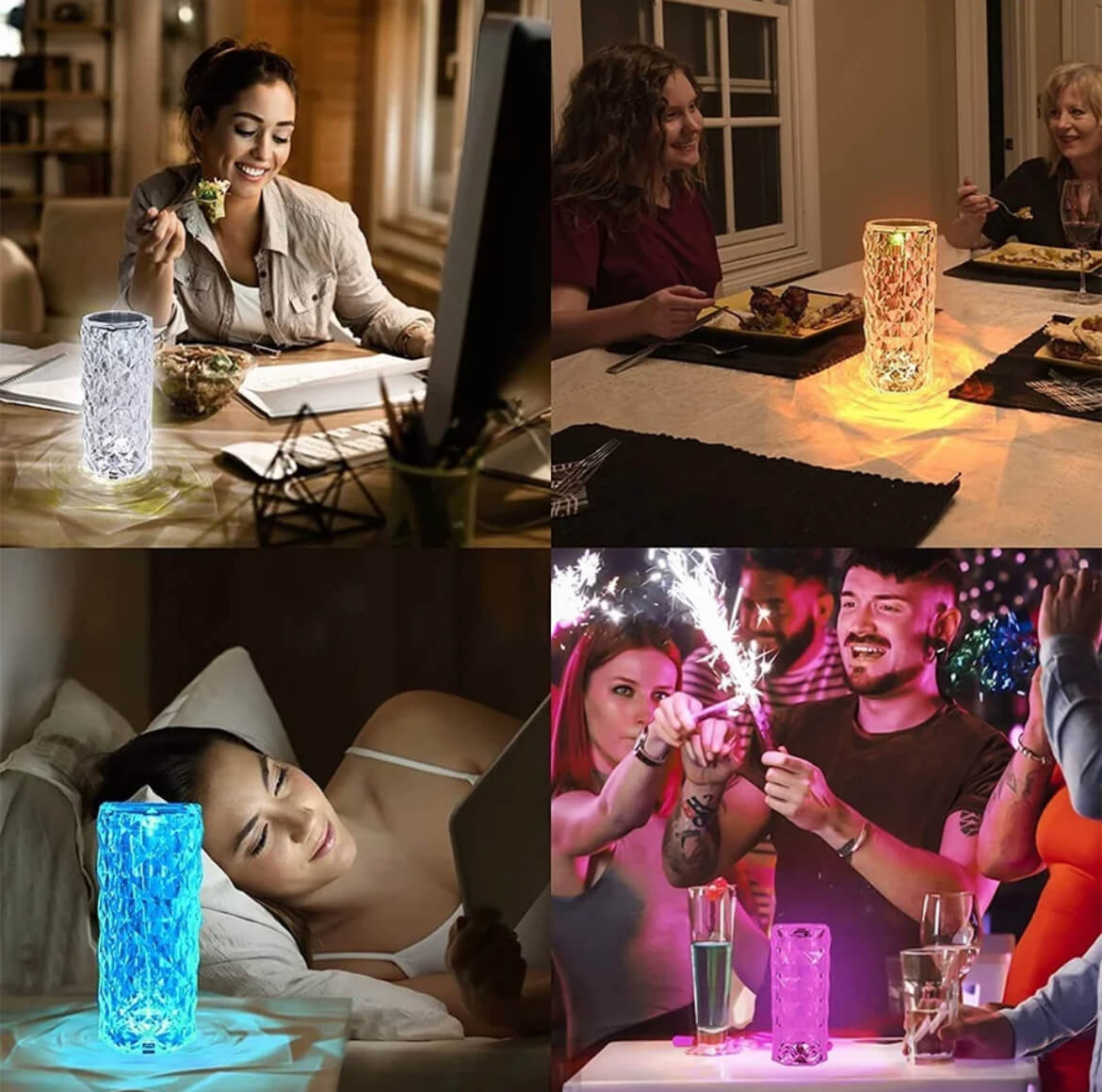 Lámpara Diamante 3D: Ilumina tus sueños con estilo y color