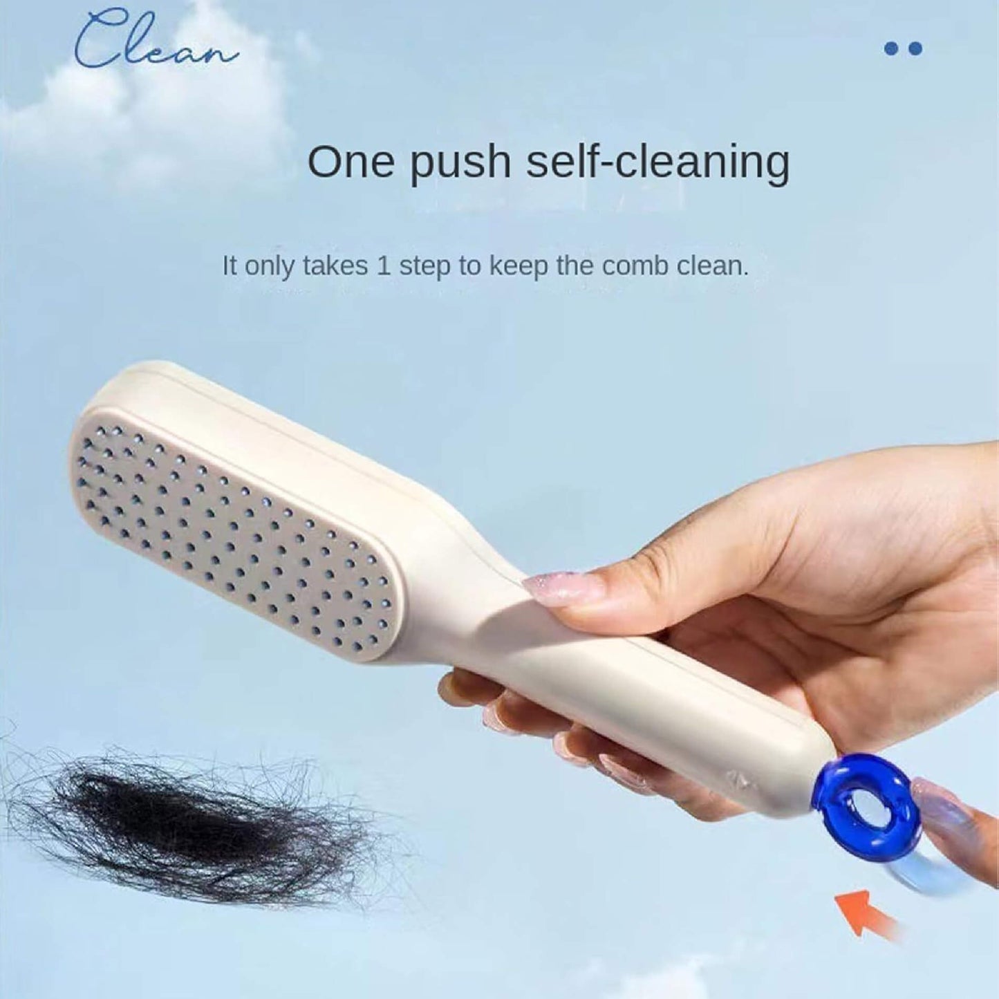 Cepillo Retráctil Auto limpiante – Cabello sin enredos en segundos