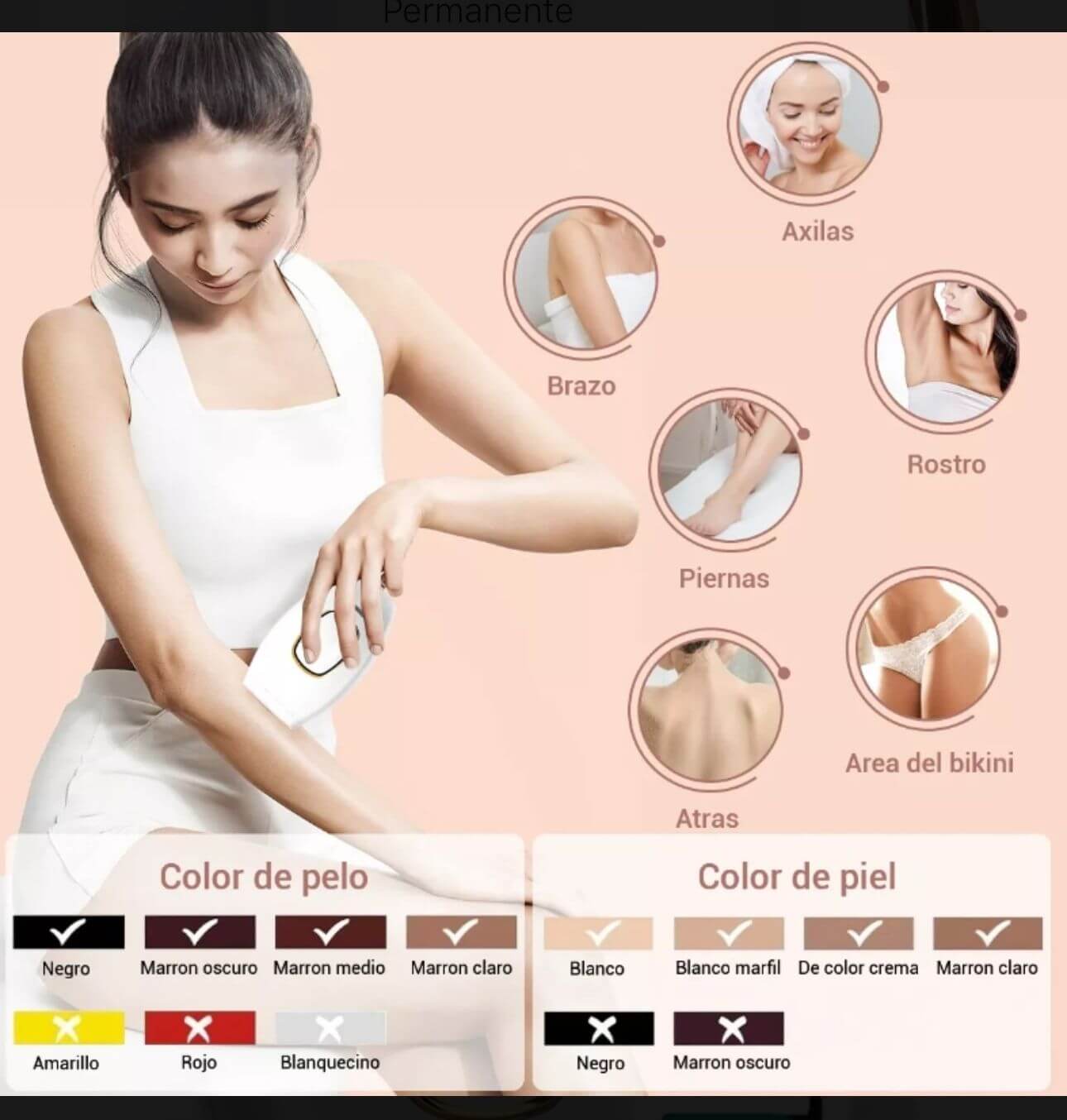 Depiladora Láser IPL Portátil – Elimina el vello sin dolor desde casa
