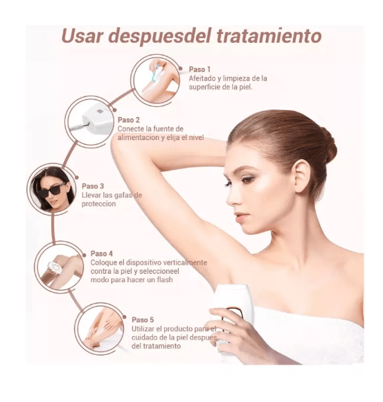 Depiladora Láser IPL Portátil – Elimina el vello sin dolor desde casa