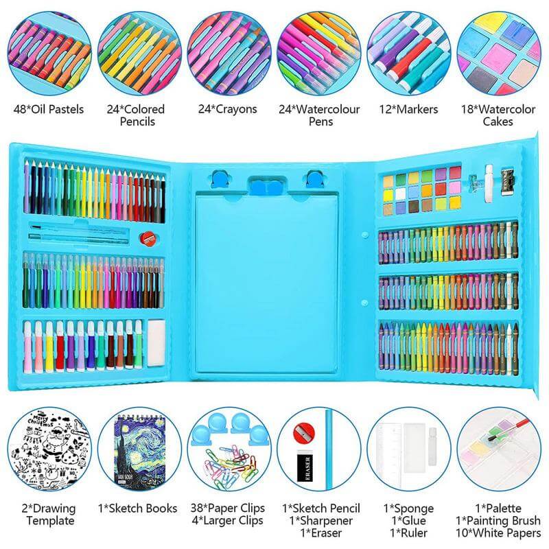 Mega Set de Arte 208 Piezas Para Niños