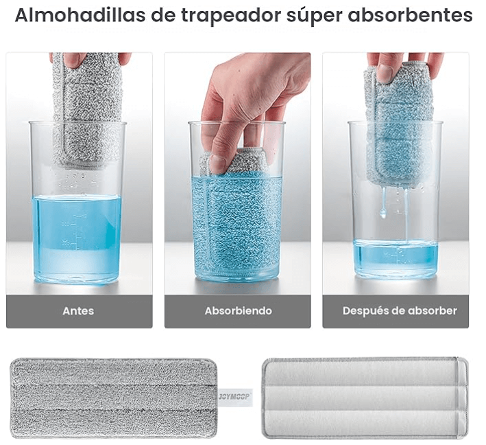 Trapeador con Balde y Repuestos Lavables