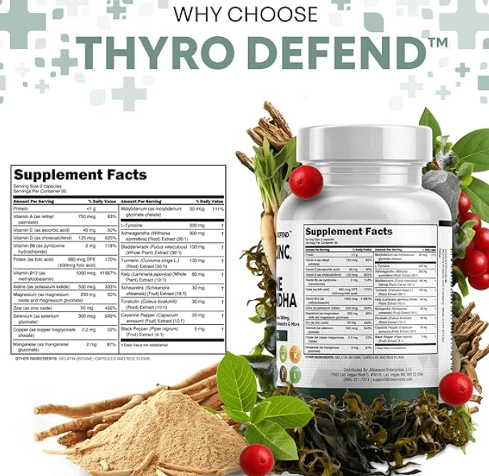 2X1 Thyro Defend™ – El suplemento completo para cuidar tu tiroides y tu energía natural