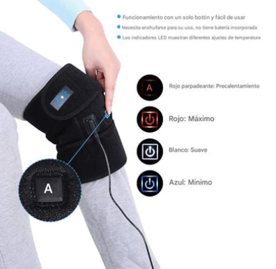 Rodillera Térmica con Calor Ajustable y Velcro – Alivio cómodo en minutos