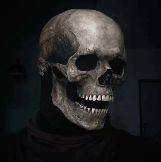 Máscara de Calavera Realista para Halloween – Impacto Aterrador y Cómodo