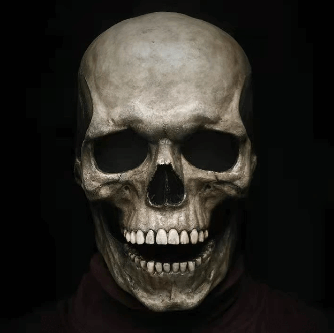 Máscara de Calavera Realista para Halloween – Impacto Aterrador y Cómodo
