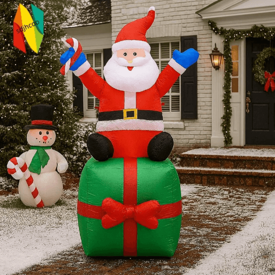 🎅Papá Noel Inflable de 2 m con Luces LED