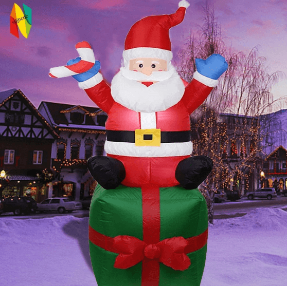 🎅Papá Noel Inflable de 2 m con Luces LED