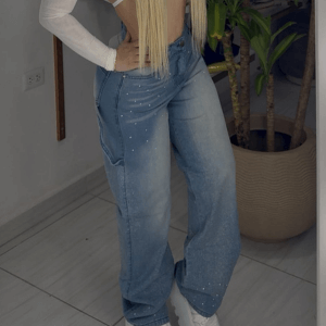 Jean Mon Azul con Pedrería