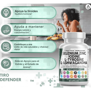 2X1 Thyro Defend™ – El suplemento completo para cuidar tu tiroides y tu energía natural