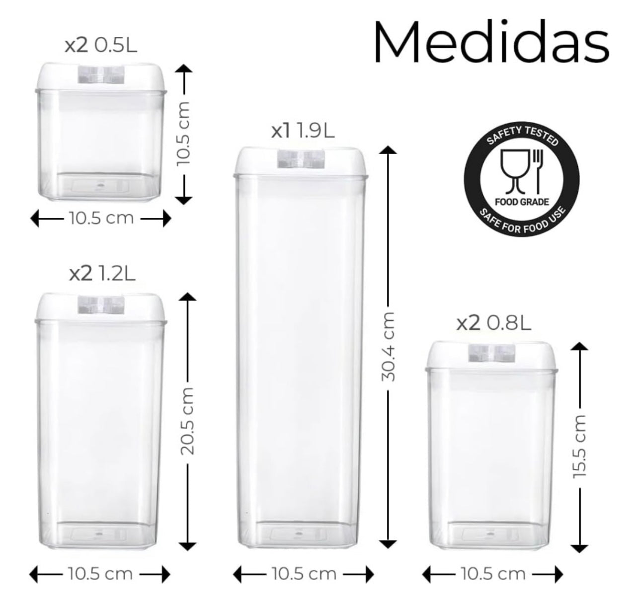 Juego de 7 Contenedores Herméticos