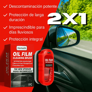 Antiempañante Oil Film Brush 2x1 – Parabrisas claro en minutos