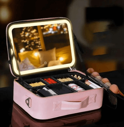 Cosmetiquera con Espejo LED: Tu Tocador Portátil en Cualquier Lugar