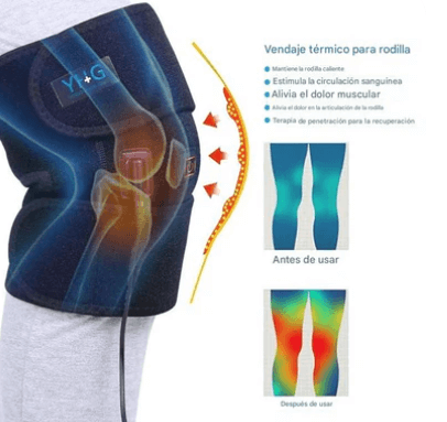Rodillera Térmica con Calor Ajustable y Velcro – Alivio cómodo en minutos