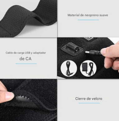 Rodillera Térmica con Calor Ajustable y Velcro – Alivio cómodo en minutos