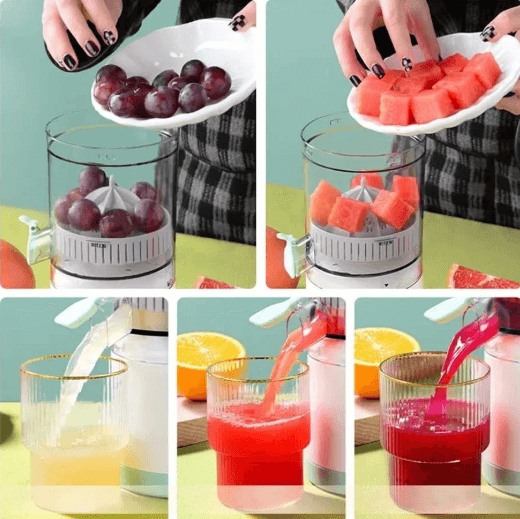 Exprimidor de frutas Inalámbrico Portátil – Jugo fresco en segundos, donde quieras
