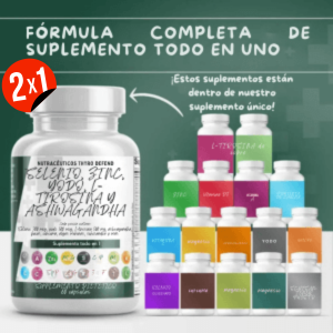 2X1 Thyro Defend™ – El suplemento completo para cuidar tu tiroides y tu energía natural