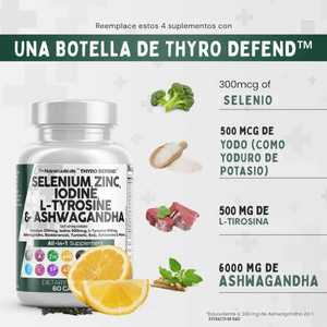 2X1 Thyro Defend™ – El suplemento completo para cuidar tu tiroides y tu energía natural