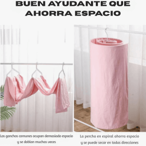 Gancho Espiral Ahorrador de Espacio – ¡Seca más, ocupa menos!
